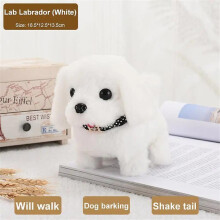 (02 plush toys) Electronic Pet Dog Toy Walking Interactive Dog Plush Doll Toys Vibrating Automatic Moving Electric Puppy Gift For Baby Kids