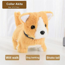 (15 plush toys) Electronic Pet Dog Toy Walking Interactive Dog Plush Doll Toys Vibrating Automatic Moving Electric Puppy Gift For Baby Kids