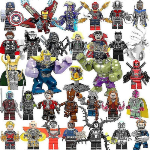 32 Pcs Marvel Avengers Super Hero Comic Mini Figures Dc Minifigure Gift for Kids