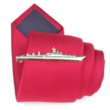 (8) Men Alloy Metal Gold Color Tie Clips Clasp Cufflinks Steamship Dolphin Airplane Tie Bar Wedding Party Jewelry Pin