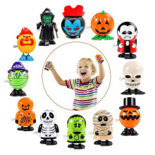 (12h halloween clockwork suit) Halloween Wind-up Toy Suit Movable Winding With Eyes Jumping Ghost Tooth Witch Witch Gift