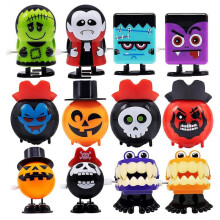 (12e halloween clockwork suit) Halloween Wind-up Toy Suit Movable Winding With Eyes Jumping Ghost Tooth Witch Witch Gift