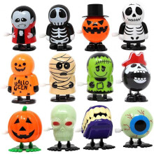 (12s halloween clockwork suit) Halloween Wind-up Toy Suit Movable Winding With Eyes Jumping Ghost Tooth Witch Witch Gift