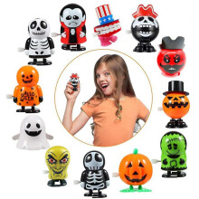 (12r halloween clockwork suit) Halloween Wind-up Toy Suit Movable Winding With Eyes Jumping Ghost Tooth Witch Witch Gift