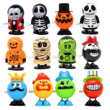 (12p halloween clockwork suit) Halloween Wind-up Toy Suit Movable Winding With Eyes Jumping Ghost Tooth Witch Witch Gift