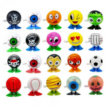 (20 style a clockwork jumping ball suit) Halloween Wind-up Toy Suit Movable Winding With Eyes Jumping Ghost Tooth Witch Witch Gift