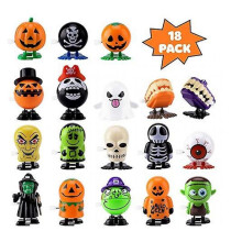 (Halloween clockwork 18 suit a series) Halloween Wind-up Toy Suit Movable Winding With Eyes Jumping Ghost Tooth Witch Witch Gift