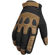 (Xl, N28 brown) Anti-slip Touch Screen Full Finger Gloves Racing Off-road Riding Electrombile Gloves