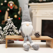 (Gray) Christmas Decoration Supplies Decoration Doll Christmas Decorations Doll Window Decoration