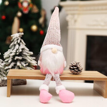 (Pink) Christmas Decoration Supplies Decoration Doll Christmas Decorations Doll Window Decoration