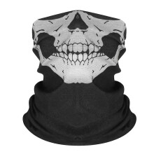 (1-1pc) 2023 Cycling Outdoor Skull Seamless Balaclava Magic Scarf Men Women Sun Protection Bandana Neck Gaiters Riding Camping Scarf