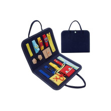 (Style 3 two pages) Learning Board Educational Toys For Children And Infants Dressing Release Buckle Portable Felt Learning Board