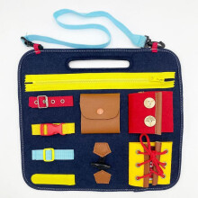 (New printed thickening puzzle board) Learning Board Educational Toys For Children And Infants Dressing Release Buckle Portable Felt Learning Board