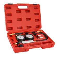 Auto Cylinder Leak Tester Kit Dual Gauge System for Petrol Engines with Case