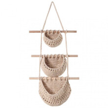 Hanging Fruit Basket 3 Tier Over The Door Izer Handwoven Fruit Ock For