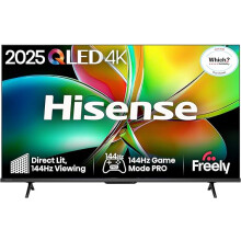 Hisense 43" 43E78QTUK PRO 144Hz QLED Smart AI TV - Hi-View AI Engine, 144Hz Game Mode PRO, Dolby Atmos, Quantum Dot Colour