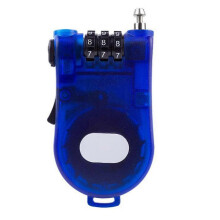(royal blue) Combination Lock Cable Lock for Travel, Luggage, Cycling Helmets, Wire Rope 3 Digits Padlock Password Code Security Lock  royal blue