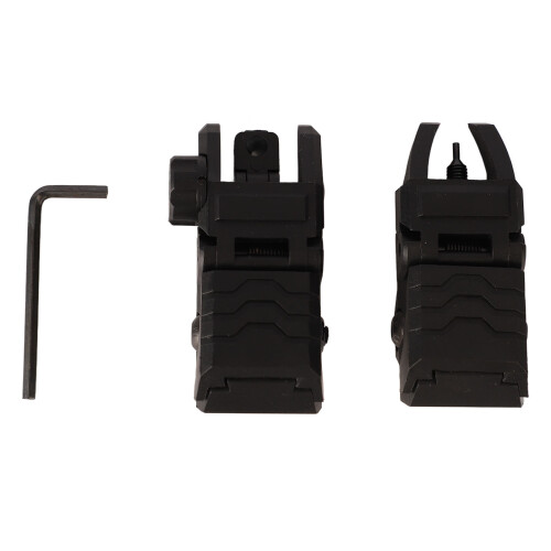 Nylon Folding M4 Front Rear Battle Sights Black 6.8x2.8x2.5cm 1