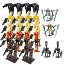 (style 13) 2025 Star Wars Minifigures, Super Battle Droid And B1 Battle Droid Army Building Block Action Toy Figures