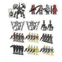 (style 14) 2025 Star Wars Minifigures, Super Battle Droid And B1 Battle Droid Army Building Block Action Toy Figures