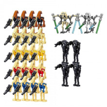(style 16) 2025 Star Wars Minifigures, Super Battle Droid And B1 Battle Droid Army Building Block Action Toy Figures