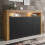 Creative Furniture Aether 155cm Sideboard LED - Oak & Black Matt Doors 1