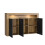 Creative Furniture Aether 155cm Sideboard LED - Oak & Black Matt Doors 8