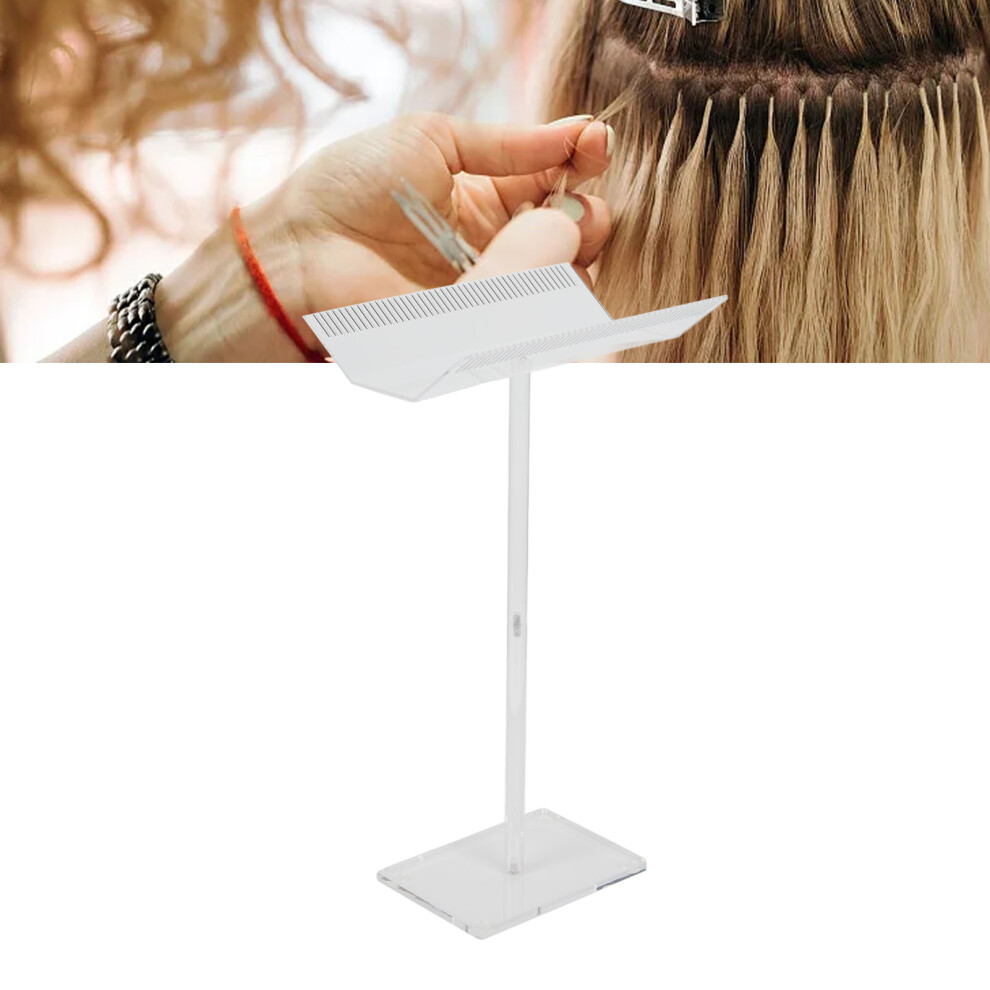 Clear Acrylic Hair Extension Holder Stand Salon & Home Sectioning Display