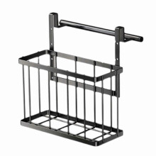 (2) Over The Cabinet Door Organizer Storage Basket with Adjustable Heights for Kitchen and Bathroom Home Organization Tool