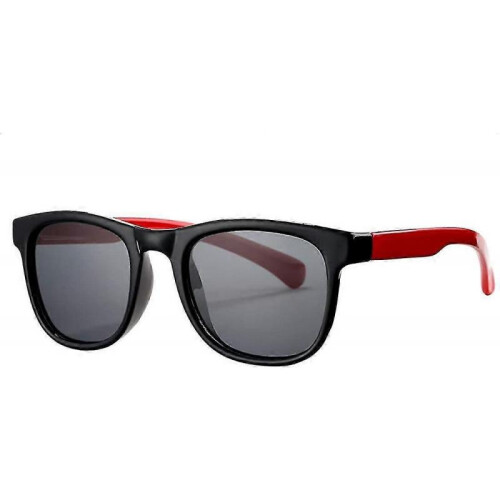 (Black-Red) Ized Tpee Flexible Frame 100% Uv Kids Sunglasses