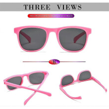 (Pink) Ized Tpee Flexible Frame 100% Uv Kids Sunglasses