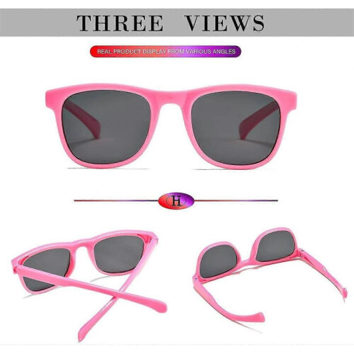(Pink) Ized Tpee Flexible Frame 100% Uv Kids Sunglasses