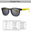 (Dark blue-Yellow) Ized Tpee Flexible Frame 100% Uv Kids Sunglasses 2