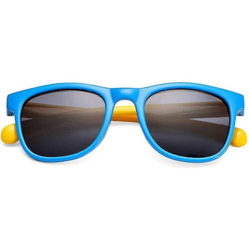(Blue-Yellow) Ized Tpee Flexible Frame 100% Uv Kids Sunglasses 1