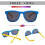 (Blue-Yellow) Ized Tpee Flexible Frame 100% Uv Kids Sunglasses 3