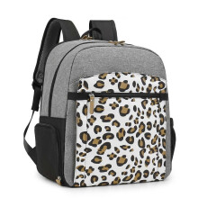 (Gray) Multifunction Mom Backpack for Most Breast Pumps Portable Travel Nappy Storage Bag Case with Compartment Pocket  Pink