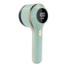(Green) Fabric Debobbler Powerful Clothes Shaver Digital Display Hairballs Remover Electric Clothes Lint Remover for Clothing  White