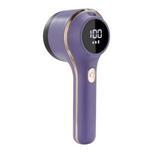 (Purple) Fabric Debobbler Powerful Clothes Shaver Digital Display Hairballs Remover Electric Clothes Lint Remover for Clothing  White