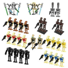 (style 8) Star Wars minifigures, Super Battle Droid and B1 Battle Droid Army building block action toy figures