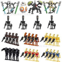(style 17) Star Wars minifigures, Super Battle Droid and B1 Battle Droid Army building block action toy figures