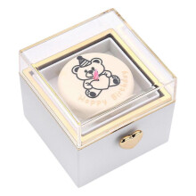 (White) Elegant Reversible Ring Box with Candle Holder Anniversary Ring Box Wear resistant Jewelry Case Creative Gift for Couple  White