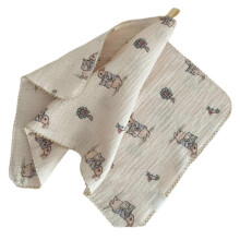 (Gentleman Rabbit) Soft Kids Face Towel 4 Layer Cotton Wash Cloth Skin Friendly Washcloths Gentle Infant Washcloth Sensitive Skin Towel