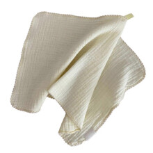 (light yellow) Soft Kids Face Towel 4 Layer Cotton Wash Cloth Skin Friendly Washcloths Gentle Infant Washcloth Sensitive Skin Towel