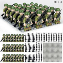 (style 4) 24pcs British German Soviet Military Building Block Set with Small Particle Assembly for Bottom Plate Toys