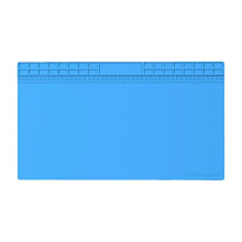 (Blue) Silicone Heat Resistant Soldering Mat Large Silicone Repair Mat Heatproof Repair Pad for BGA & Phone Repair Workstation  grey