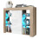 Creative Furniture Harbor 97cm Sideboard LED - Oak & White Gloss Doors 3
