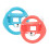 (Red and blue) 1 Pair Racing Steering Wheel for Switch Joy Con Controller Handle Grip Gameing Accessory  Red and blue 1