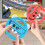 (Red and blue) 1 Pair Racing Steering Wheel for Switch Joy Con Controller Handle Grip Gameing Accessory  Red and blue 2