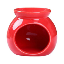 (Red) Portable Candle Wax Warmer Essential Oil Burners Scented Diffuser Tealight Holder for Home Meditations Bedroom Decors  Yellow