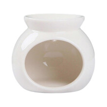 (White) Portable Candle Wax Warmer Essential Oil Burners Scented Diffuser Tealight Holder for Home Meditations Bedroom Decors  Yellow